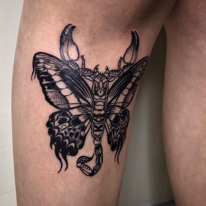 Brennan Walker Scorpion Butterfly Tattoo