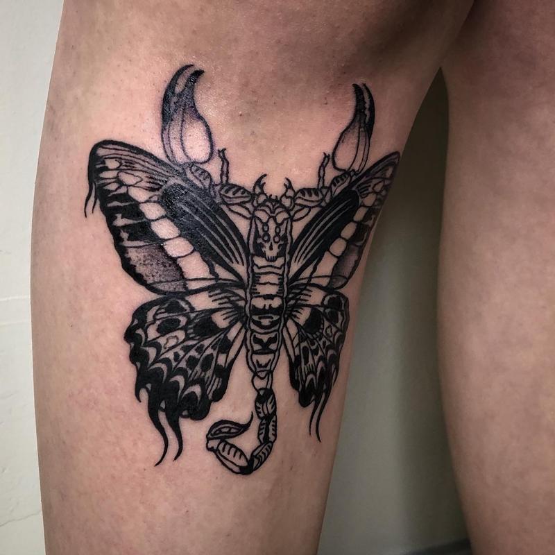 Brennan Walker Scorpion Butterfly Tattoo
