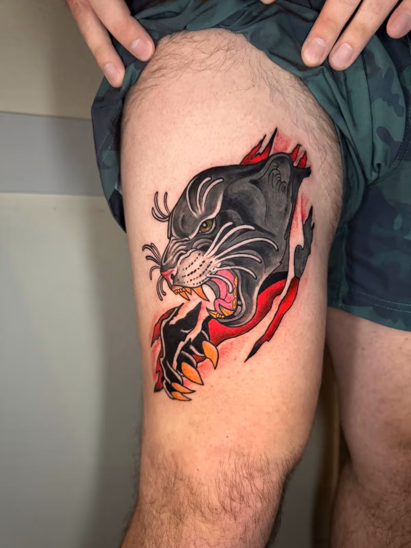 Panther Skin Tear Rip by Guiohans t\Tattoo