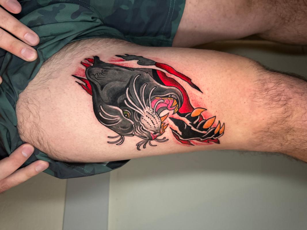 Panther Skin Tear Rip by Guiohans t\Tattoo