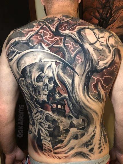 Oak Adams Reaper Back Piece