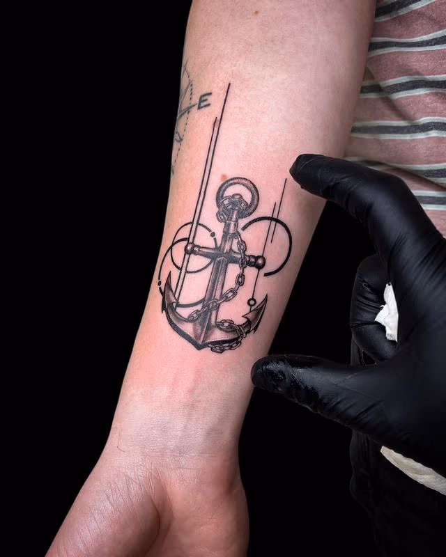 Brennan Walker Anchor Tattoo