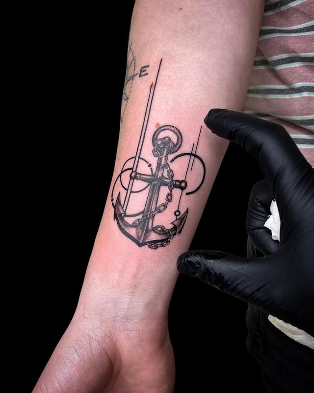 Brennan Walker Anchor Tattoo