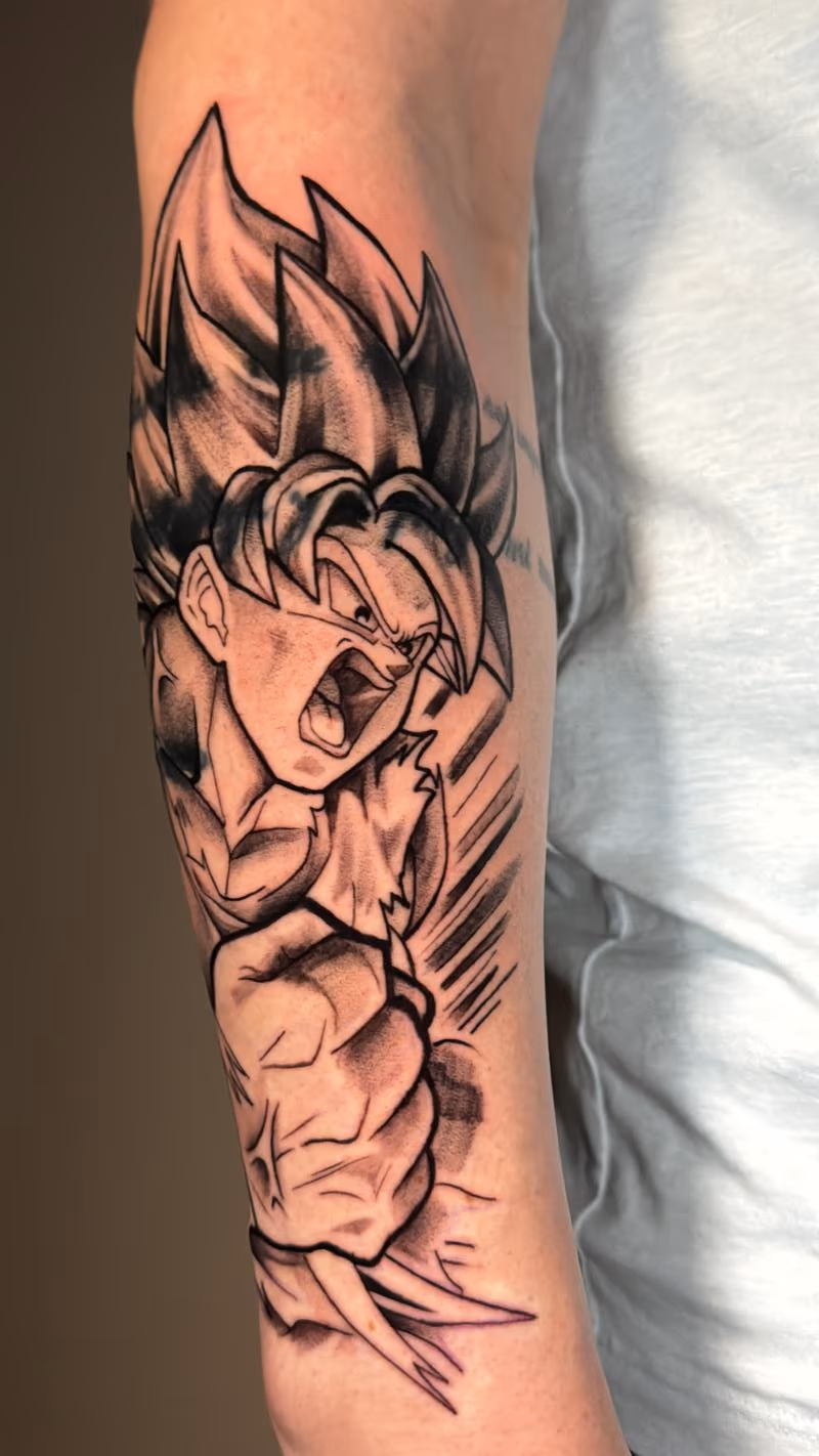 Goku by Guiohans Tattoo