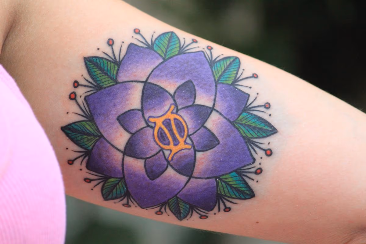 Purple flower gemini