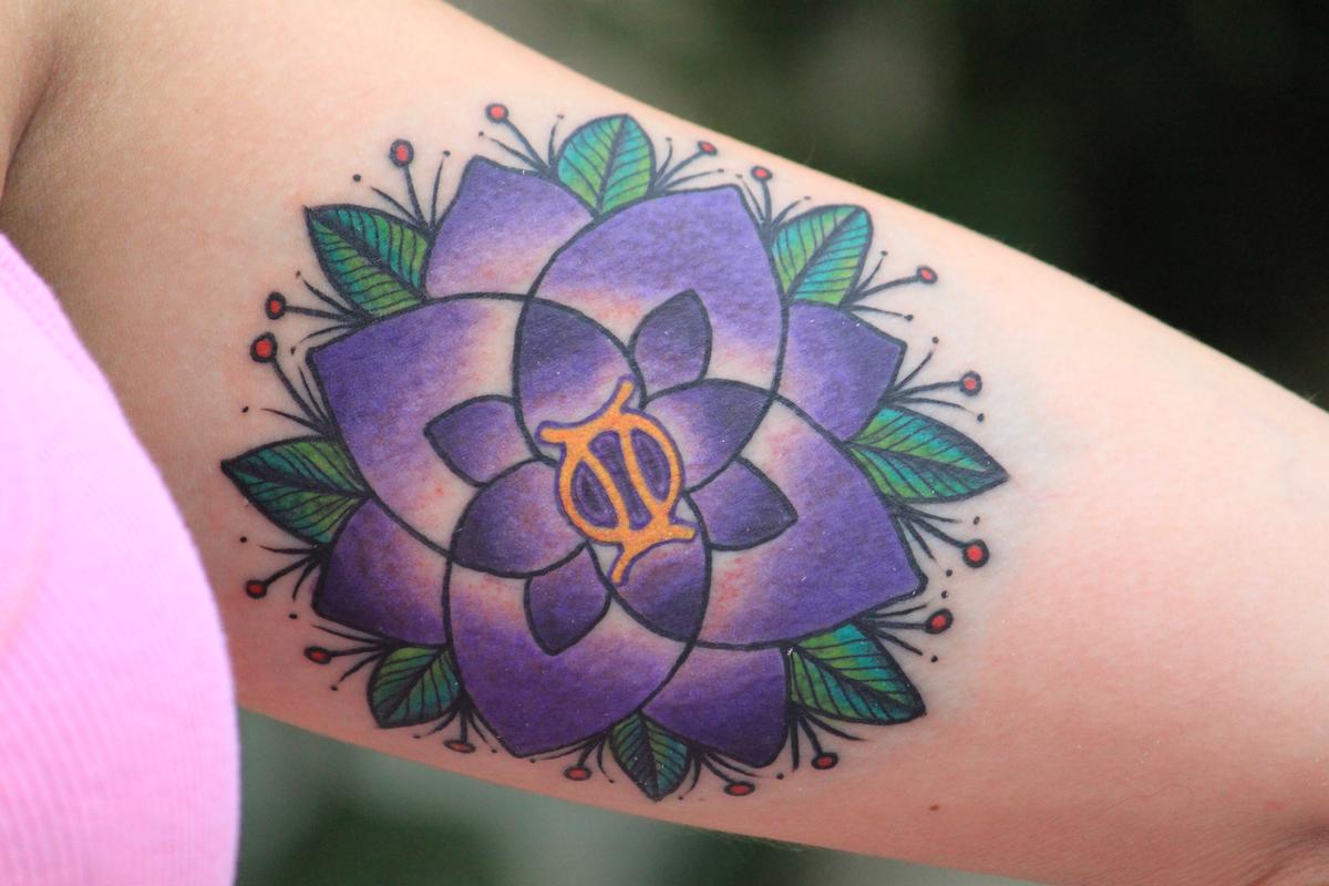 Purple flower gemini