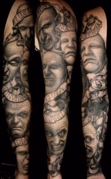 Seven Deadly Sins Arm Sleeve Tattoo
