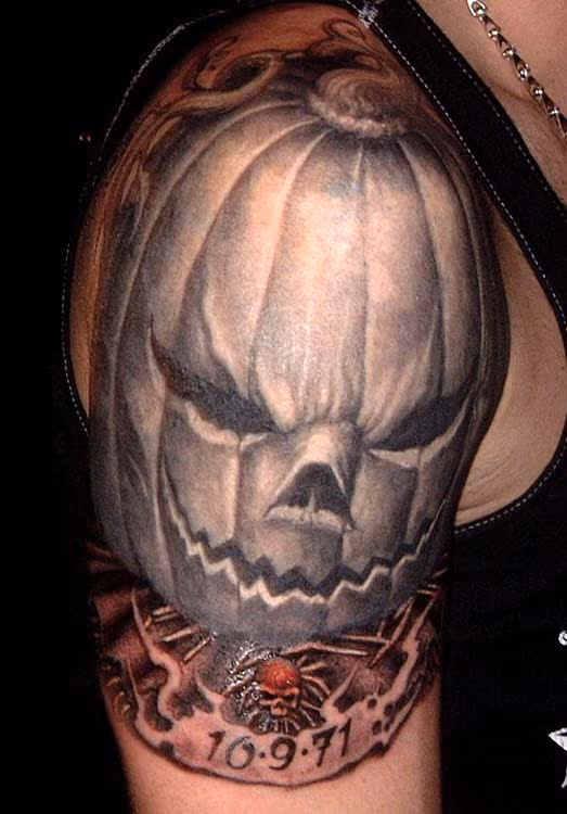 Evil Jack O'Lantern tattoo