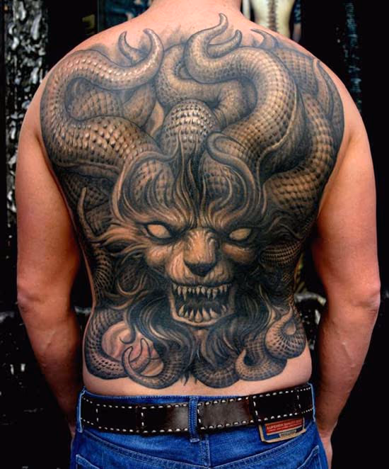 Tentacle Lion Tattoo