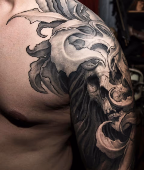 Latest work — Paul Booths Last Rites Tattoo Theatre