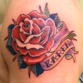 Traditional Rose Tattoo