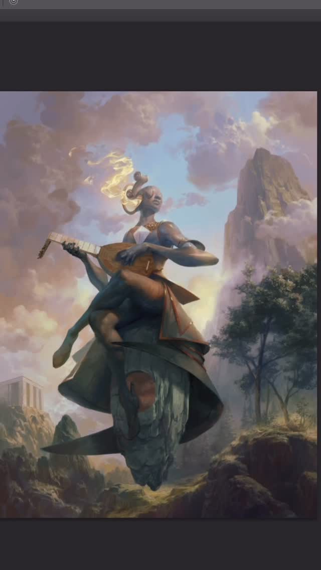 Israfel, Angel of Song digital painting