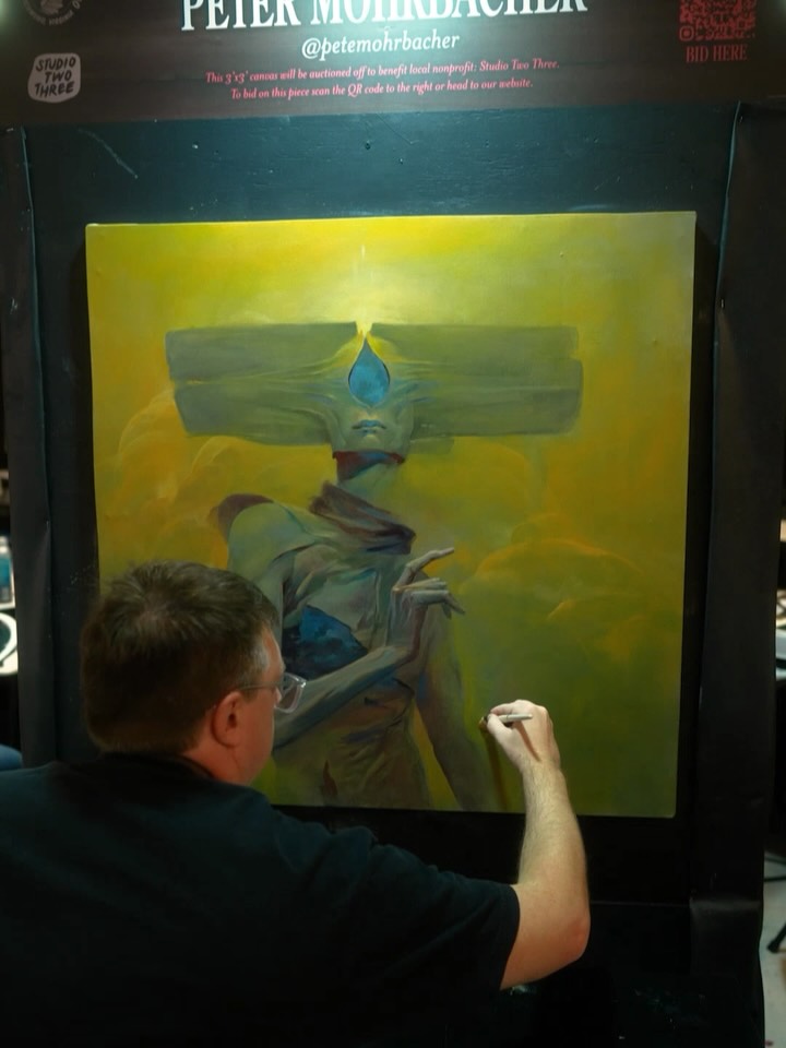 We want to thank @petemohrbacher for lending their time and talent to this year’s Live Art for Charity event at the Rich