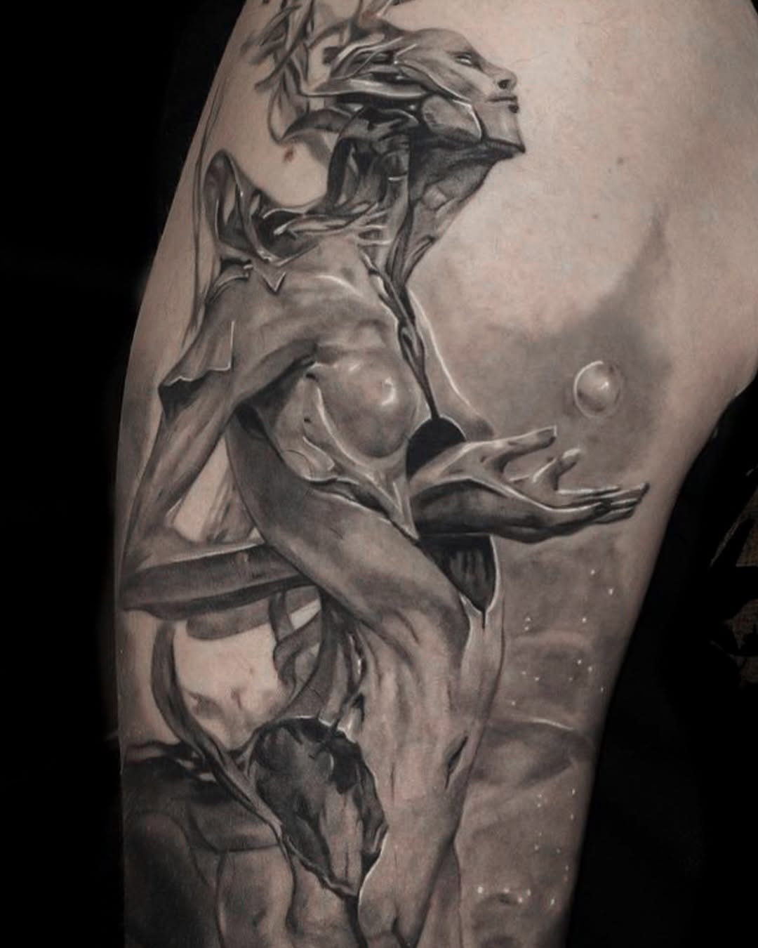 Healed black & grey work focused on sculptural contrast, soft transitions, and controlled depth.