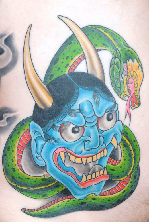 Hannya and snake