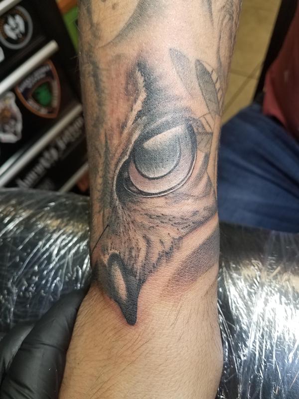 owl eye tattoo