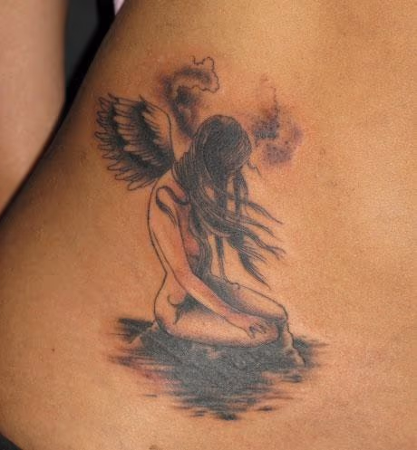 Angel, cover up, tattoo by Deirdre Doyle
