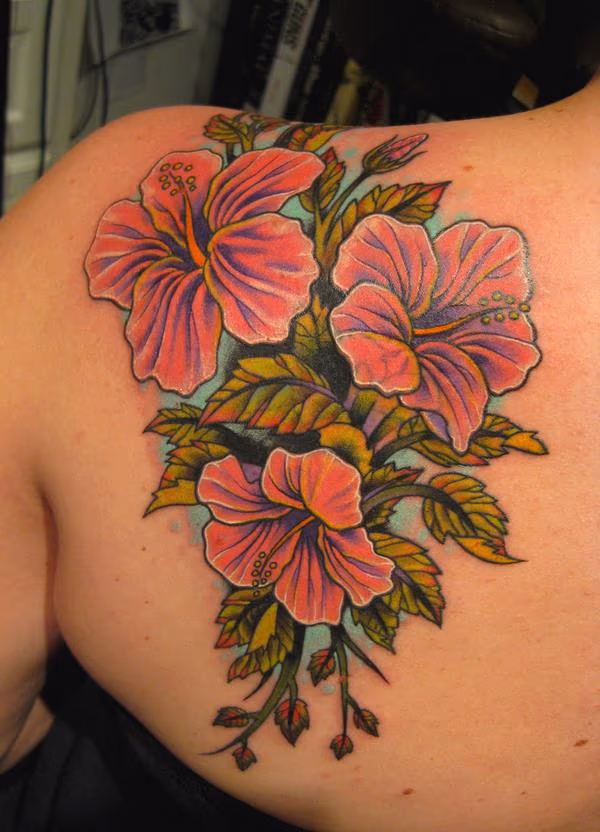 Floral back piece