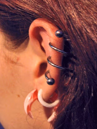 3 Point Spiral Project, piercing by ZiD