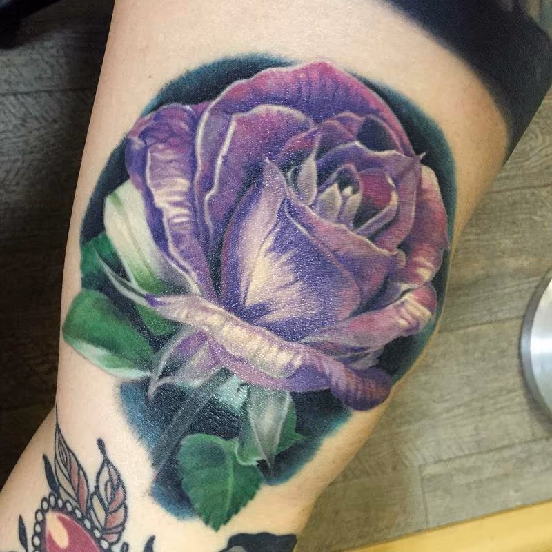 Purple Rose Tattoo