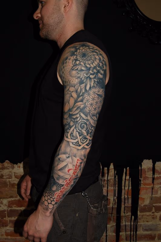 Sacred geometry sleeve