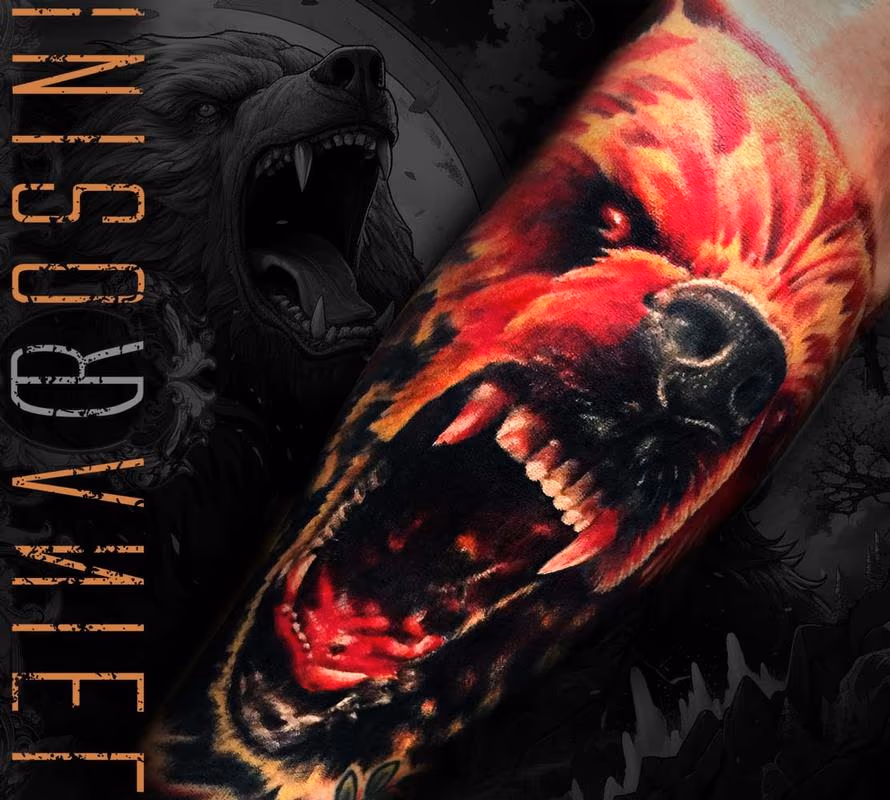 Angry Bear Portrait