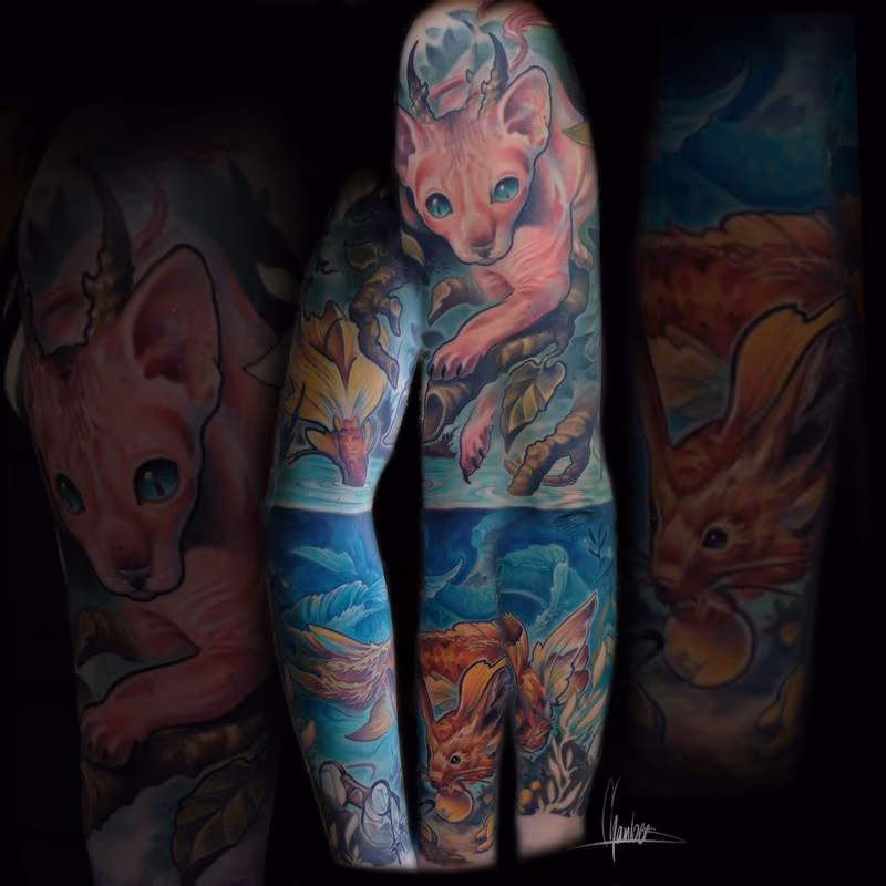 Color Sleeve Tattoo