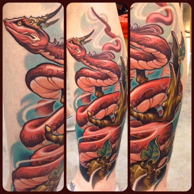 Color Snake Tattoo