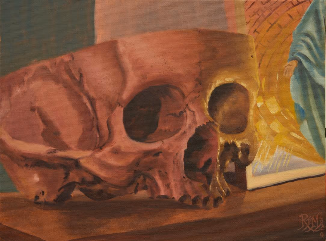 Skull and Saint midnight oil study 4/2020