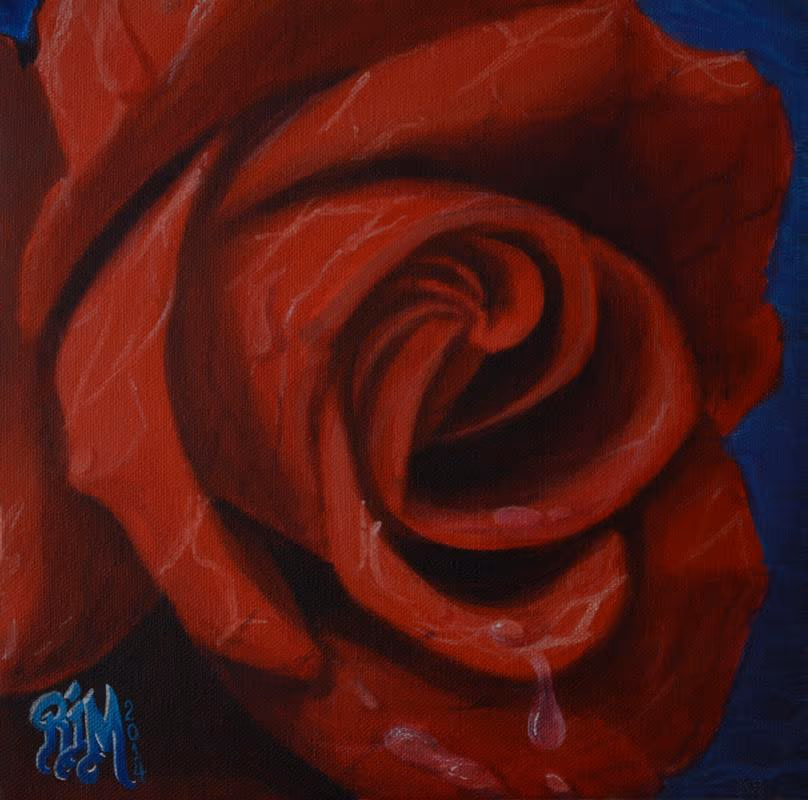 Dripping Rose Underwater