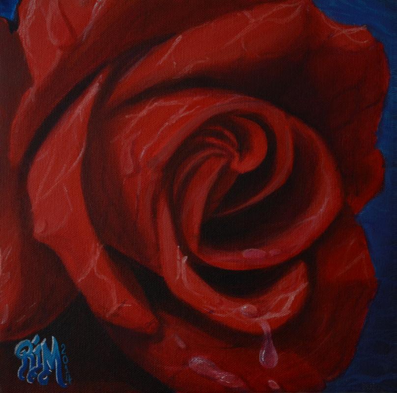 Dripping Rose Underwater