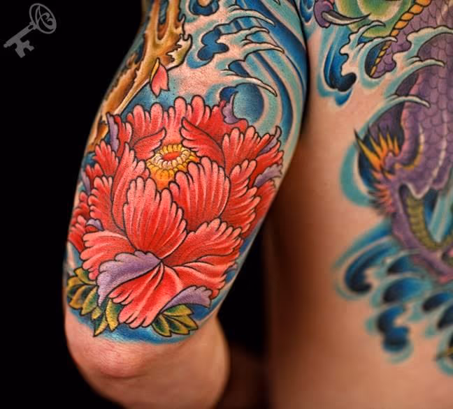 Colored Flower Tattoo (#2)