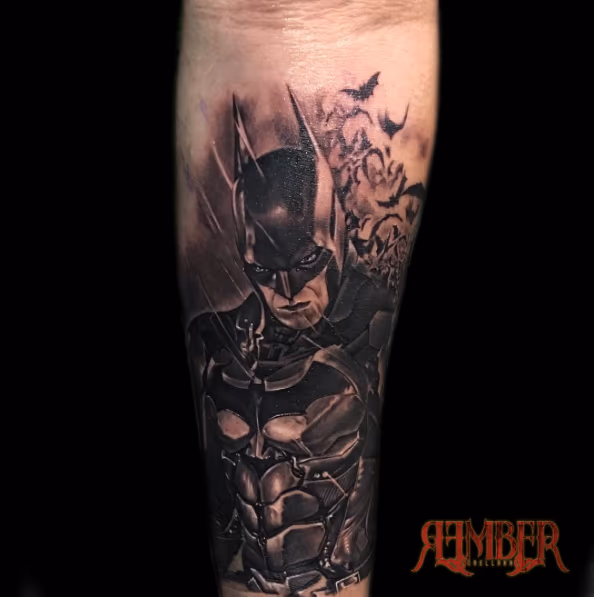 Batman in Black and Grey