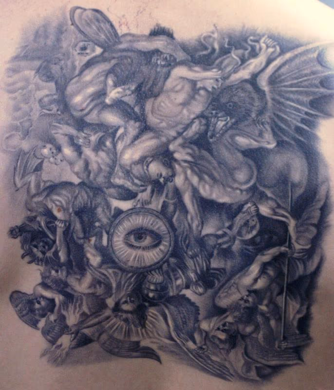 Angels fighting demons