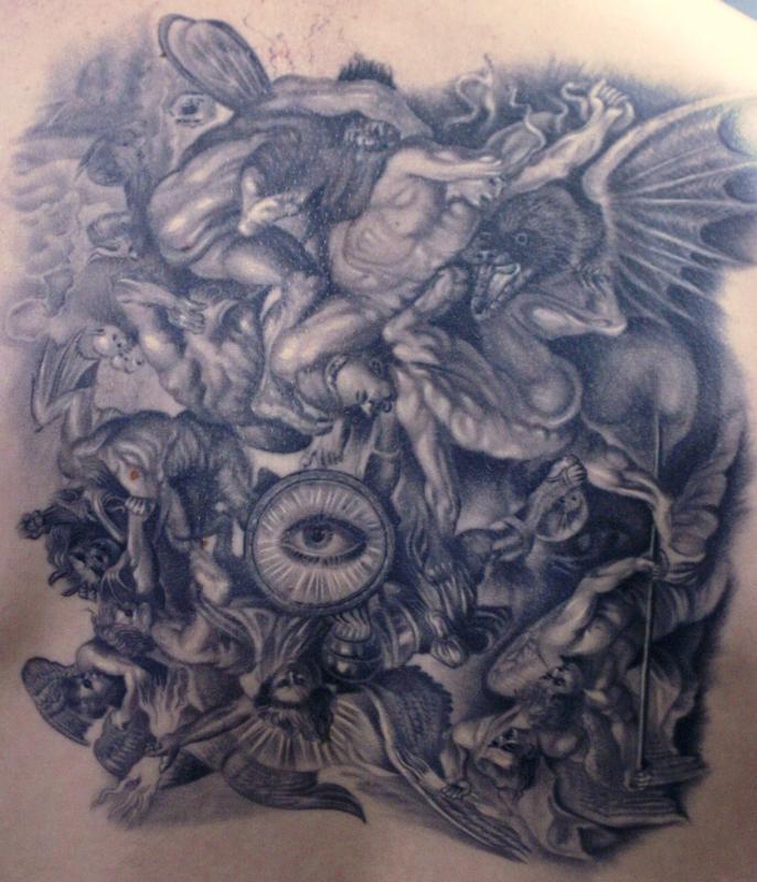 Angels fighting demons