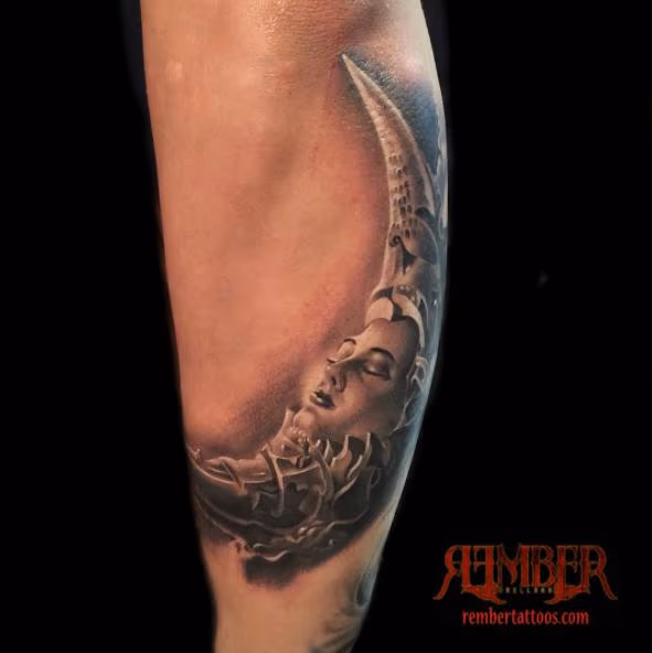 Black and grey Half Moon