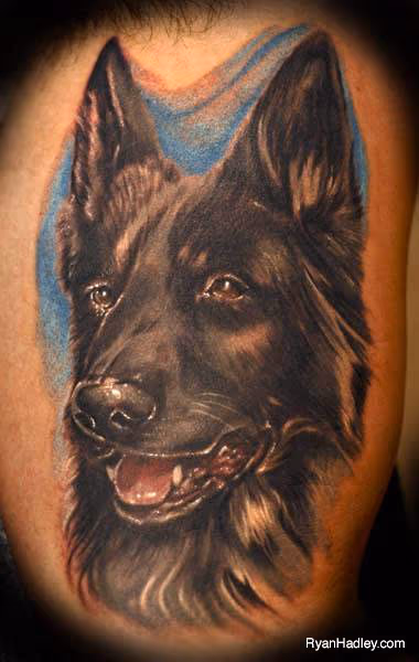 German Shepard Dog Tattoo