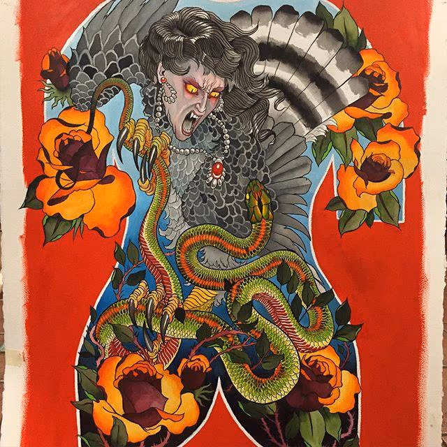Japanese Inspired Bodysuit Illustration