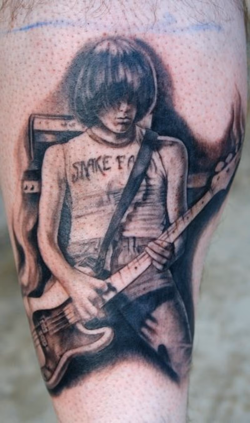 Guitar Playing Portrait