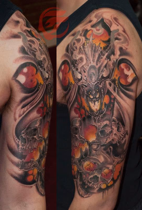 skulls and dragon skull