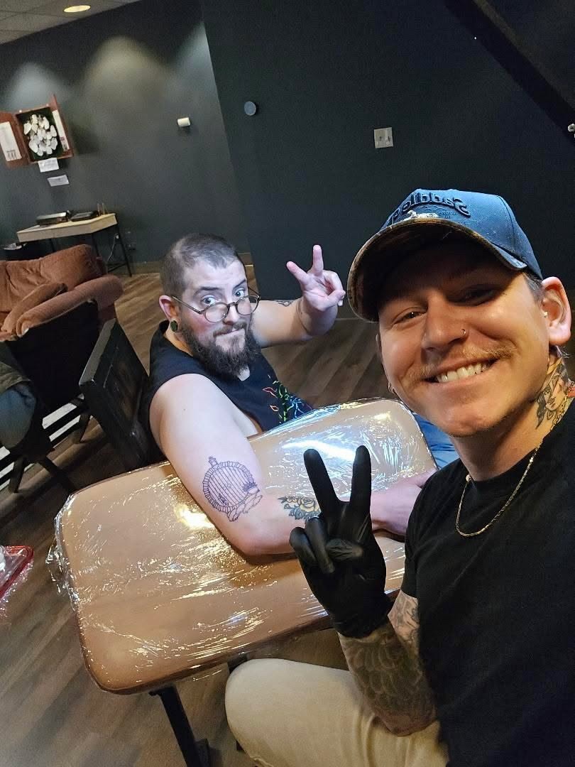 Got to spend the day with @rowdyroosterink and get this badass tattoo.  You may remember I posted about the runes on the