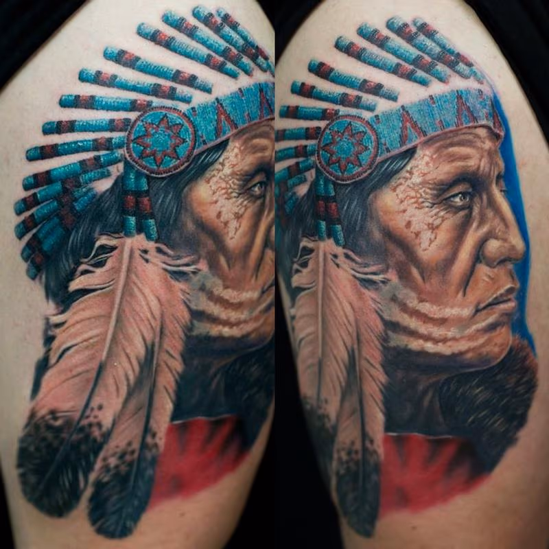 Native Elder War Chief