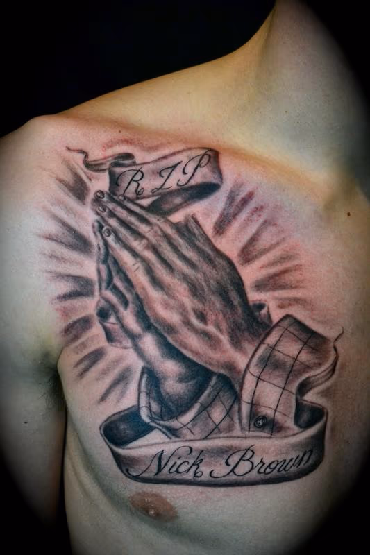 Praying Hands with Flannel