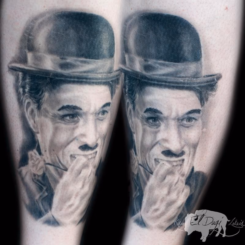 Charlie Chaplin portrait healed