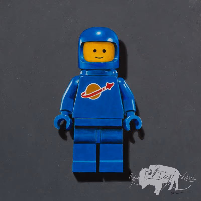 Blue Lego Spaceman