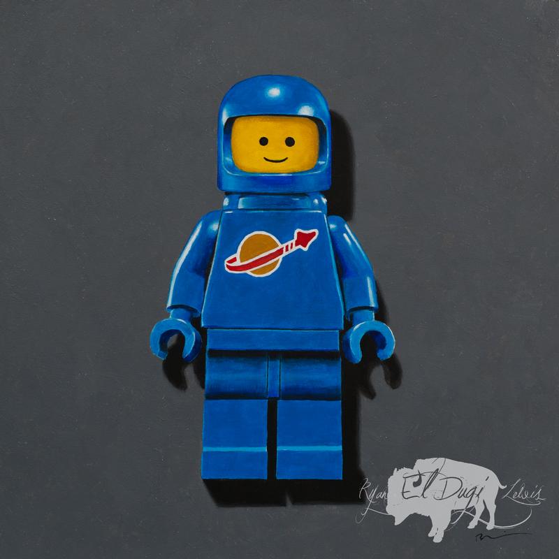 Blue Lego Spaceman