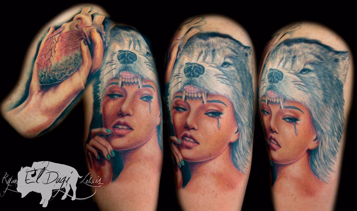 Wolf warrior native Girl