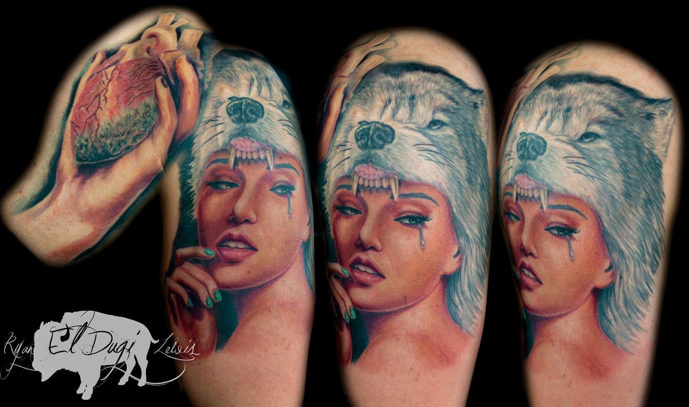 Wolf warrior native Girl
