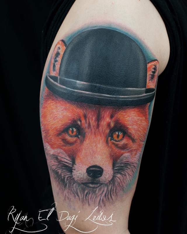 Fox Wearing Bowler Hat