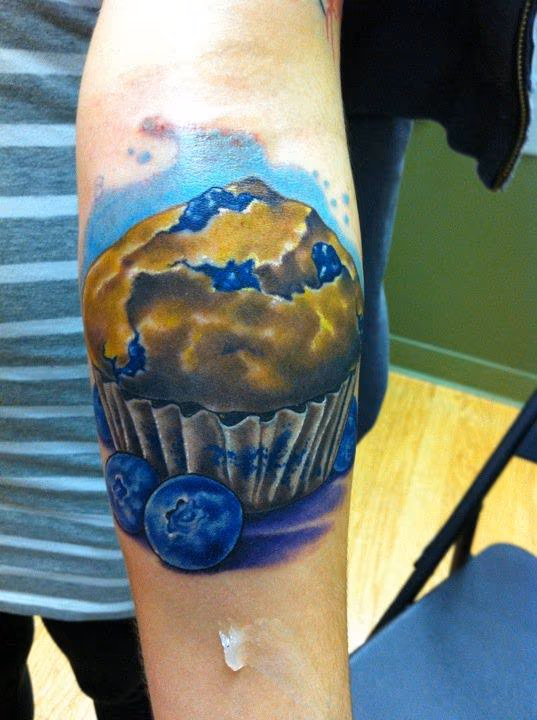 Blue Berry Muffin Tattoo